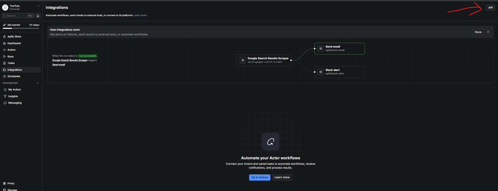 Krok 2 - Integrations i API